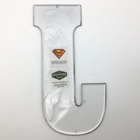 Open Road DC Commics, tin Letter J, Superman, 10" - Picture 2 of 2